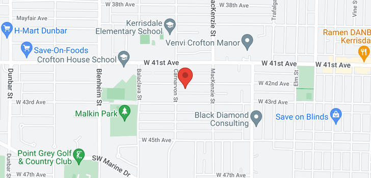 map of 2974 W 42ND AVENUE